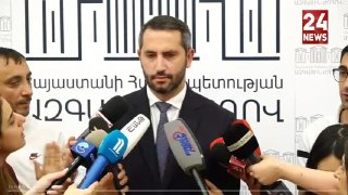 Рубен Рубинян выступает с заявлением об избирательных взятках в Дилижане