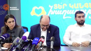 Руководитель аппарата премьер-министра Араик Арутюнян на пресс-конференции в Дилижане